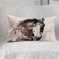 thumbnail image 3 of Vintage&nbsp;Horse Lumbar Throw Pillow Covers Oil Painting with Animal Horse Farmhouse Pillows Cover&nbsp;Rectangle Pillow Cases for Bed Sofa Couch Car Bedroom 12x20 Inches (Horse, 12"X20"), 3 of 4