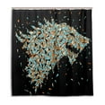 thumbnail image 1 of POPCreation Wolf Shower Curtain Waterproof Bathroom Shower Curtain 66x72 inches, 1 of 3