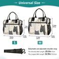 thumbnail image 4 of FORMRS Insulated Lunch Bag Unisex Large Capacity with Shoulder Strap, White Cute Cats, 4 of 6
