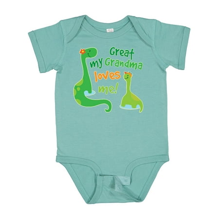 

Inktastic My Great Grandma Loves Me Boys Baby Bodysuit