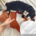 thumbnail image 4 of Full Size Fitted Sheet Set - Japanese Style 3 Piece Bedding Sets 16" Deep Pocket Fitted Sheet with 2 Pillowcases Modern Cranes Cherry Flower Wave Red Blue Brushed Microfiber Hotel Luxury Bed Sheets, 4 of 9