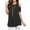 Black, variant on Cold Shoulder Shirt Summer Tops For Women Loose Fit Dressy Swing Round Neck Short Sleeve T-Shirts Plus Size Tunic Tops For Leggings