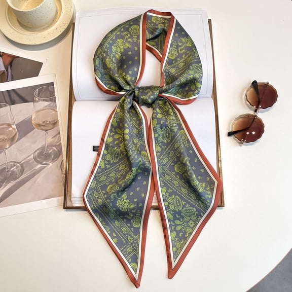 LILIYA Satin Bandanas Head Scarf for Women Girls Hair Scarves Accessories Soft Lightweight Square Fashion Wrap Neck Silk Sleeping Headscarf