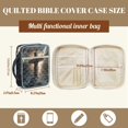 thumbnail image 7 of ZUXONGSY Wolf Cross Print Bible Cover Case for Women Large Bible Carrier Multifunctional ChuZU Bag with Handle Scripture Bag for Daily Use, 7 of 7