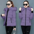 thumbnail image 4 of Inleife Womens Parkas Clearance, Women's Winter Tops Jacket With Hood Waist And To Overcome Outer Long Sleeve Coats, 4 of 5