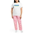 thumbnail image 4 of CafePress - Pro Ukraine Pride Ukrainian Flag ??????? Pajamas - Women's Short Sleeve Print T-Shirt and Pants Light Cotton Pajama Set, 4 of 7