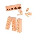 thumbnail image 3 of Materiales para mini bloques de cilindros, zócalo cilíndrico con perilla de madera, zócalo cilíndrico con perilla de madera, zócalo cilíndrico de diseño elevado, 3 of 14