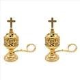 thumbnail image 1 of 2X Quemador de Incienso de Carbón, Soporte de Incienso Dorado, Carbón para Quemador de Incienso, Incensario, Quemador de Incienso Católico, 1 of 5