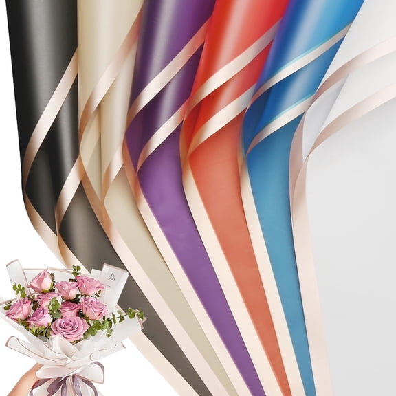 30 Sheets 6 colors Flower Bouquet Wrapping Paper,Florist Supplies Waterproof Floral Bouquet Wrapping Paper Bouquet Accessorie,Flower Shop Packaging Pape for DIY Gift Wedding Birthday