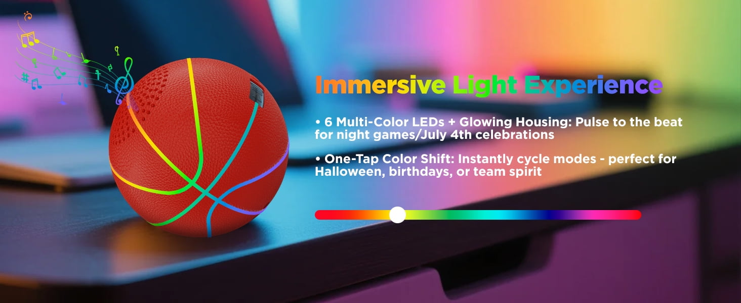 JISPOORT LED Lighting Bluetooth Portable Speaker Multi-color