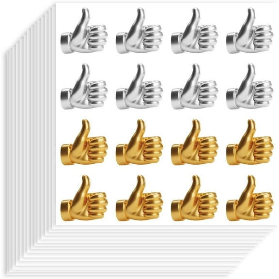 320Pcs Thumbs UP Self-Adhesive Stickers Funny Cartoon Water Bottle Stickers Decal Waterproof Reward Decals Accesory