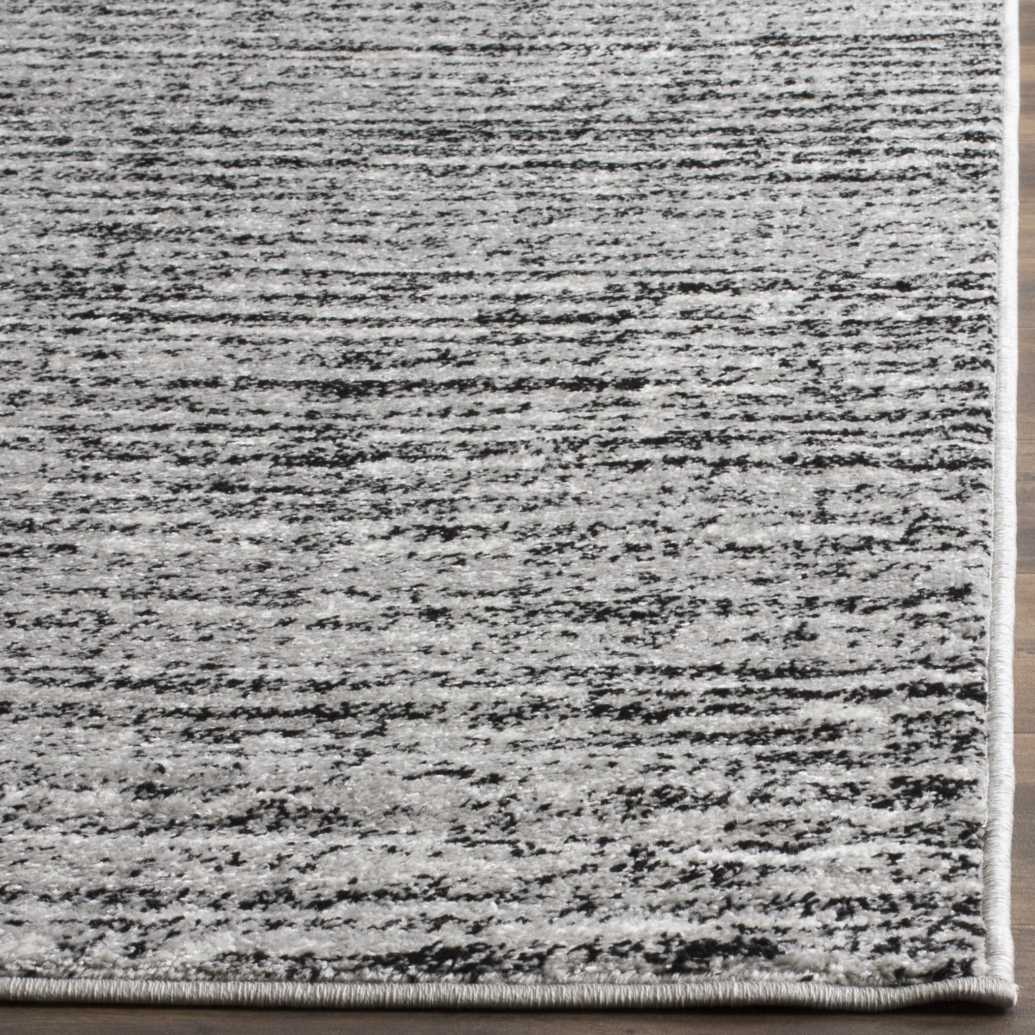 SAFAVIEH Adirondack Linnette Abstract Area Rug, Black/Silver, 4' x 4' Square