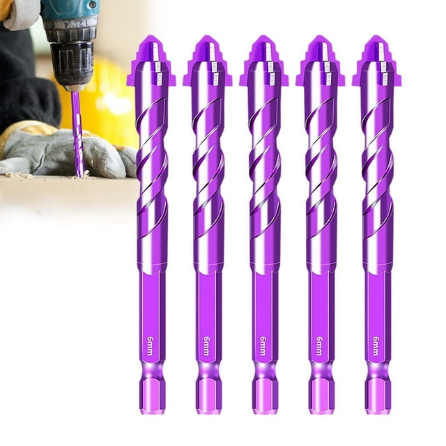 Embouts de Forage en Tungstène Robustes pour Carrelage et Béton, Conception à Quatre Flûtes, Accessoires Durables pour Atelier et Applications Extérieures