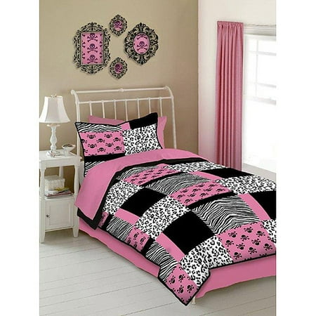 Veratex Pink Skulls Microfiber Reversible Bed in a Bag