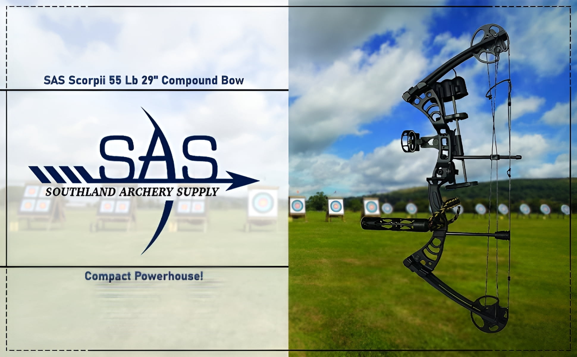 SAS Scorpii 55 Lb 29" Compound Bow Package