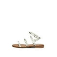 thumbnail image 3 of Steve Madden Travel Women's Ankle Strap Stud Flat Sandals, 3 of 5