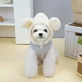 thumbnail image 4 of vnanda Pet Coat with Traction Loop Pet Cotton Coat Button Closure Comfortable Cute Plush Ear Hat Pet Hooded Jacket with Traction Ring for Winter, 4 of 8