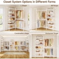 thumbnail image 6 of H2 Wall Mounted Clothing Rack, Expandable Industrial Pipe Clothes Rack Garment Racks for Hanging Clothes, Heavy Duty Closet Organizers and Storage in Closet System, White, 6 of 9