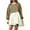Khaki, variant on Aloohaidyvio formal dresses for women,Womens Over Sized Sweatshirt Long Sleeve Dress Round-Neck Ladies Patchwork Mini Dresses