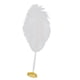 thumbnail image 4 of Pluma de avestruz blanca, pluma para firmas de libros de invitados de boda, soporte de metal dorado, 4 of 9