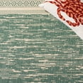 thumbnail image 6 of SAFAVIEH Courtyard Galen Striped Indoor/Outdoor Area Rug, Dark Green/Beige, 6'7" x 6'7" Square, 6 of 11