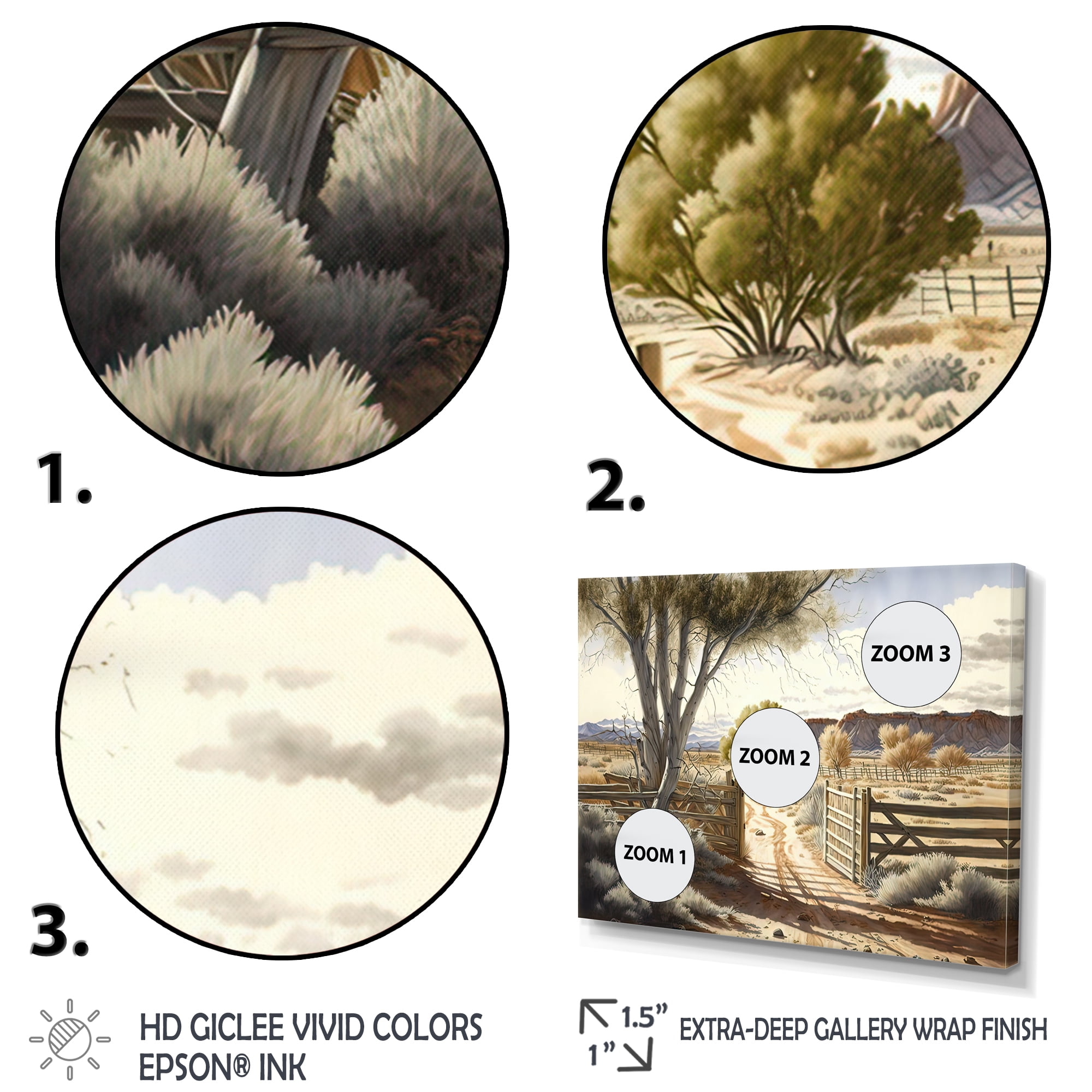 Designart View Of The Pasture II Canvas Wall Art