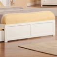 thumbnail image 3 of Madison Lit Plateforme Grand en Bois avec Pied de Lit et Tiroirs de Rangement, Blanc, 3 of 8