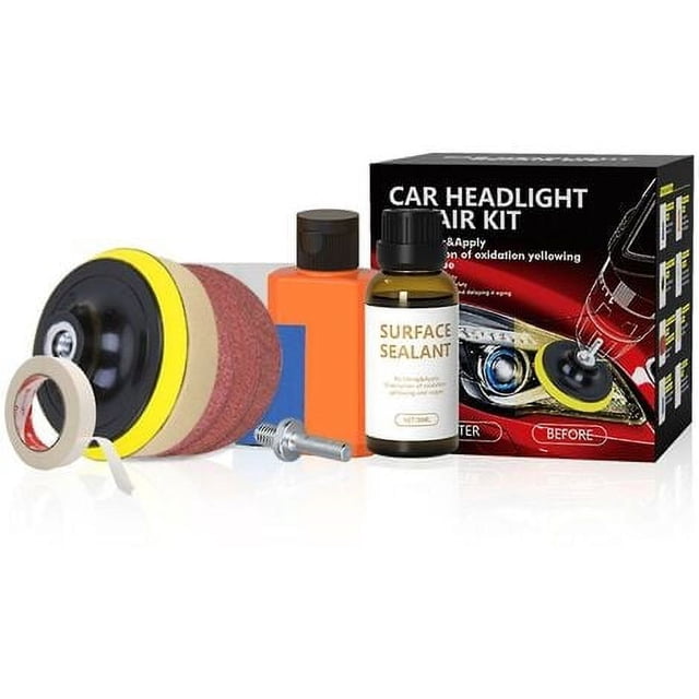 Kit de reparación y reacondicionamiento de faros de coche agente pulidor de faros portátil Thsinde
