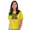 thumbnail image 4 of Speak Fluent Movie Quotes Classic Plus Size Crewneck Graphic Tee Shirt Brisco Brands 2X, 4 of 4