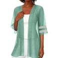 thumbnail image 4 of Posijego Womens Chiffon Cardigans Lightweight Short Sleeve Open Front Casual Summer Beach Cardigans Jackets for Women, 4 of 7
