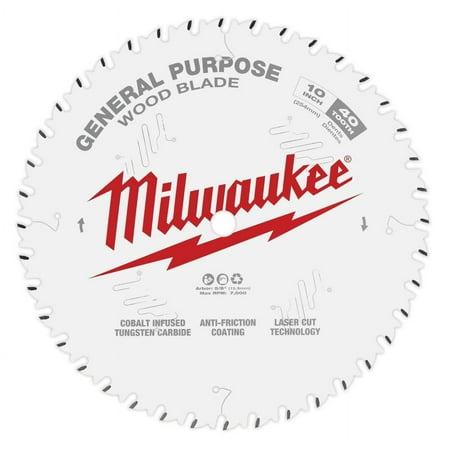 UPC: 0045242512089 | Milwaukee-48-40-1024 10 in. 40T General Purpose Circular Saw Blade