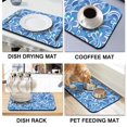 thumbnail image 4 of Coffee Drying Mat, Oversized (19.5x12in ), LowProfile, Super Absorbent, Diatom mud, Waterproof & SlipResistant, decorative pattern for Kitchen Counter, Trimmable, Easy to Clean, 4 of 7