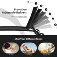 thumbnail image 5 of Costway Outdoor Adjustable Chaise Lounge Patio 6-Position Recliner with Wheels Black, 5 of 7