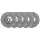 thumbnail image 1 of Cepillos de rueda de alambre ondulado de acero inoxidable de 4 pulgadas con orificio de 5/8" para amoladora angular, limpieza, desoxidación y pulido de superficies., 1 of 8