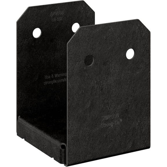 Simpson Strong-Tie APVB66 - Outdoor Accents Avant Collection ZMAX, Black Post Base for 6x6