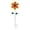 Orange, variant on Diceymbol Orange Metal Flower Garden Stake With Green Leaves for Yard Patio Lawn 22.8 Inch