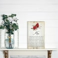 thumbnail image 3 of LifeSong Milestones "Mom I Thought Of You" Cardinal with Poinsettia Tabletop Sign Christmas Holiday Decor, 3 of 7