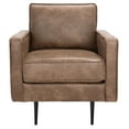 thumbnail image 2 of Safavieh Paityn Modern Wood and Leather Dining Arm Chairs, Brown/Black, 2 of 6