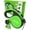 Deluxe Green, variant on General Retractable Dog Leash 2.0 | 16' Heavy Duty Reflective Nylon Tape Lead for Pets up to 0-50 lbs. Tangle Free Design W/One Touch Quick-Lock Braking System & Anti-Slip Handle (Green/Lite)