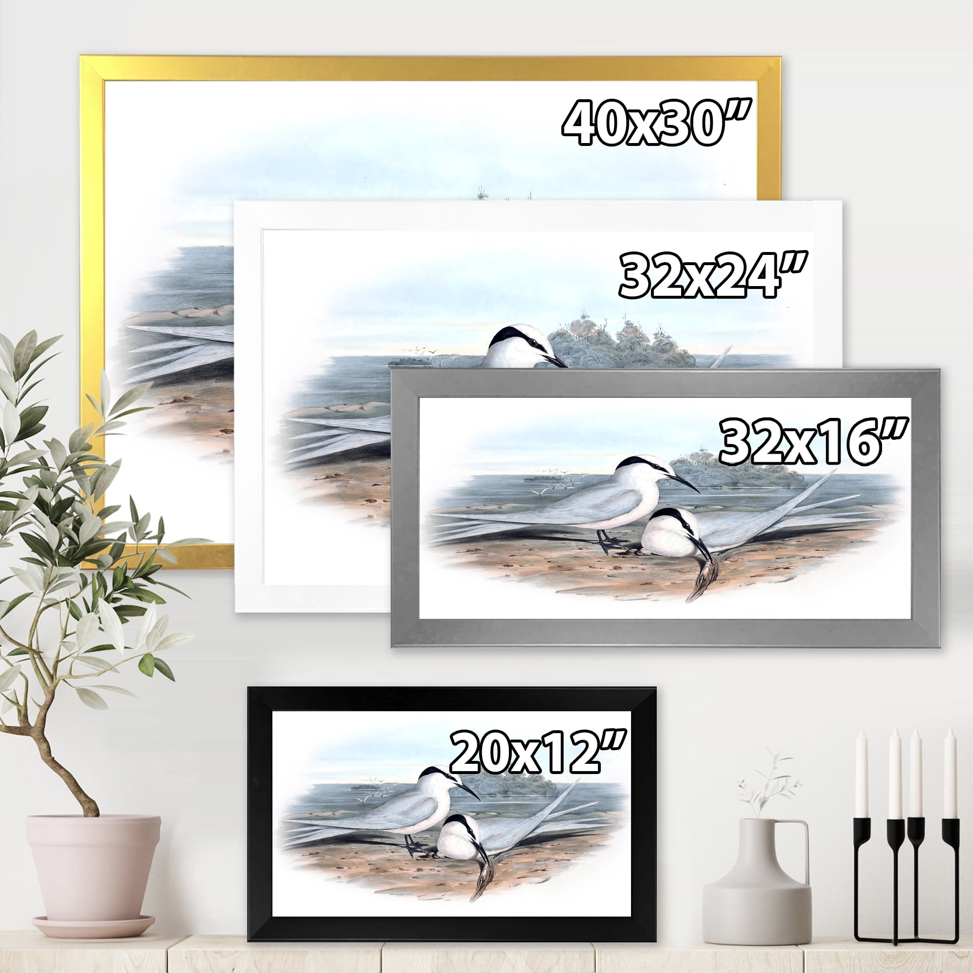 Designart 'Ancient Birds In The Wild IX' Traditional Framed Art Print