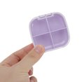 thumbnail image 5 of Unique Bargains 1 Pc Pill Case 4 Grid Portable Pill Box Purple, 5 of 6