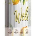 thumbnail image 6 of Yellow Lemons Sheer Curtains 96 Inch Length 2 Panels Set Window Treatments, Summer Fruits Leaves Pastoral Botanical Rod Pocket Semi Curtains for Living Room/Bedroom/Kitchen Décor, 104"W x 96"L, 6 of 7