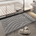 thumbnail image 3 of Alfombrilla de baño antideslizante de color de 40 x 60 cm, alfombrilla de baño absorbente, alfombrilla de ducha de microfibra suave, lavable a máquina, alfombrilla de baño duradera (gris), 3 of 5