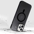 thumbnail image 3 of Funda TEKKU Matte para iPhone 15 PRO Trans Negra compatible con MagSafe, 3 of 4