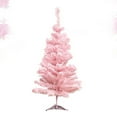 thumbnail image 3 of Árbol de Navidad rosa, decoración navideña, precioso árbol flocado, decoración navideña, árbol de cedro rosa de 90 cm, 3 of 7
