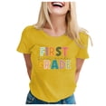 thumbnail image 4 of Women's Casual Fashion Printed Crew Neck Short Sleeve Pullover Tee for Daily Wear Oversized T-shirts Short Sleeve Crewneck Casual Tops, 4 of 4