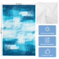 thumbnail image 5 of Abstract Aqua Blue 1 Pack Kitchen Towel, Water Absorbent Dish Towel, Contemporary Street Art Retro Painting Decorative Hand Towels - Quick Drying Cloth for Cooking Baking, 18x28 Inch, 5 of 8