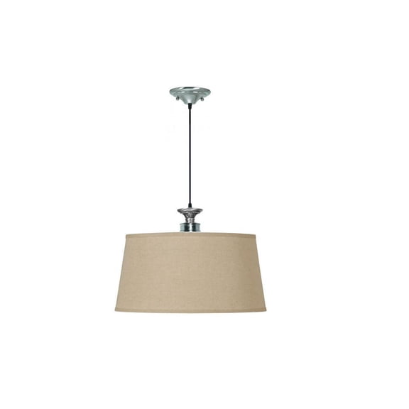 Satin Nickel 12 Inch Pendant Kit with 20 Inch Lamp Shade