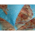 thumbnail image 4 of Ambesonne Turtle Quilted Bedspread Set 3 Pcs, Chelonia Water Surface, Queen Size, Violet Blue Pale Brown, 4 of 5