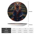 thumbnail image 2 of Honeii Garden Meditating Weasel Print Elegant Bone China Decorative Plate, Porcelain Plate,Art Crafts,Ceramic Ornaments for Home Office Wall Decor-6in, 2 of 5